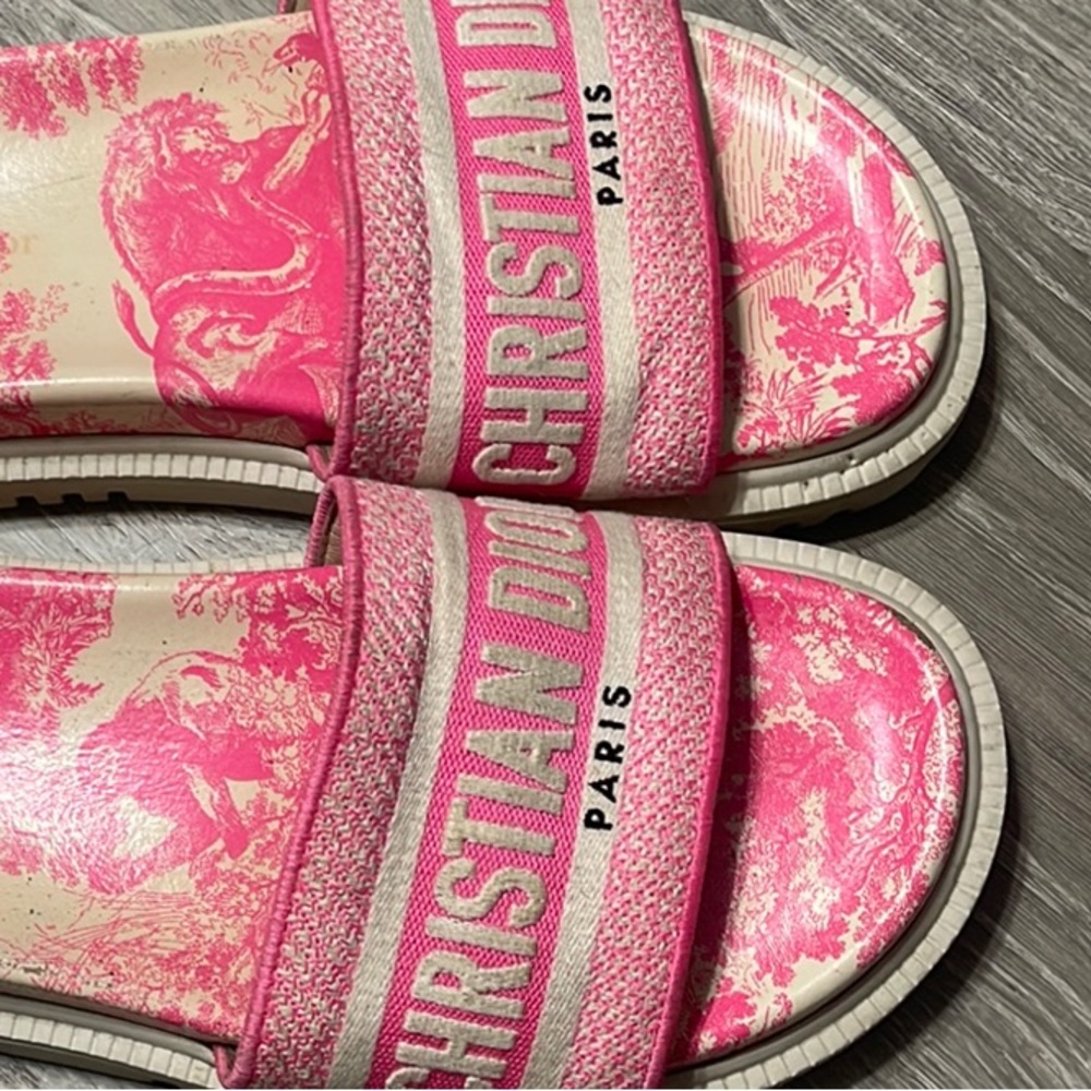 Christian Dior Pink Slide Sandals